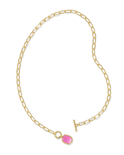 DAPHNE LINK AND CHAIN NECKLACE GOLD AZALEA ILLUSION