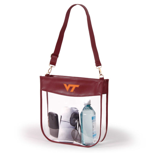 Virginia Tech Clear Purse with Zipper  by Desden