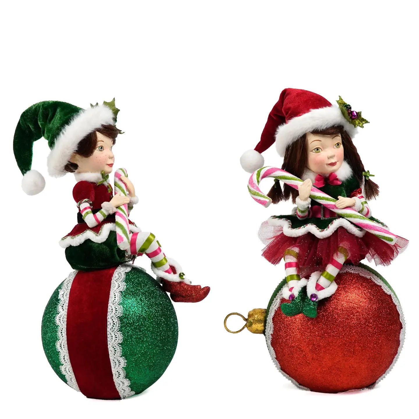 Merry Elves On Ornament Assortment of 2 by Katherine's Collection