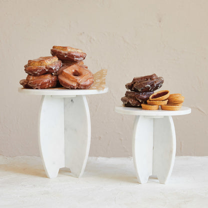 Marble Pedestal w/ Interlocking Base 8"