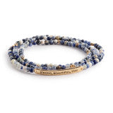 Necklace/Bracelet - Blue Mix Strong Beautiful You