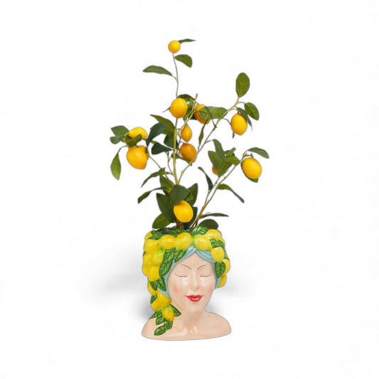 Lemon Lady Head Vase