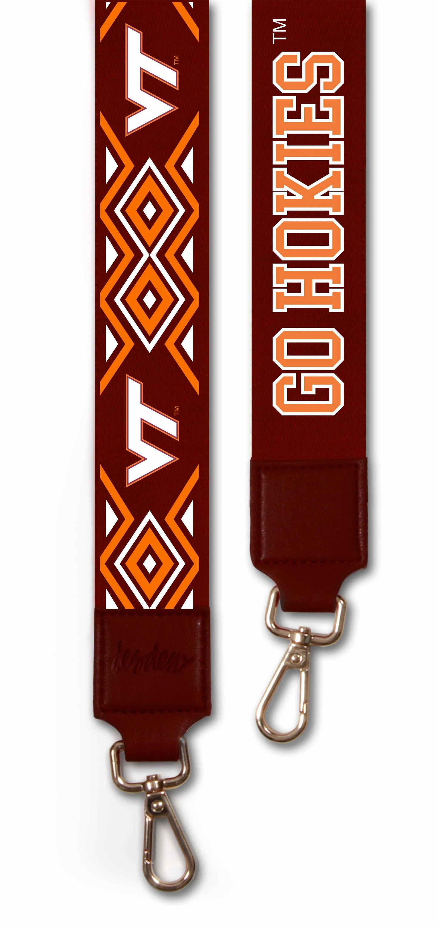 2' wide Printed Purse Strap- Virginia Tech