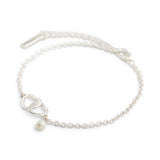 Load image into Gallery viewer, Dainty Bracelet - Silver Double Heart