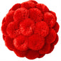 Mini Pom Pom Red Ball Ornament 7.88"