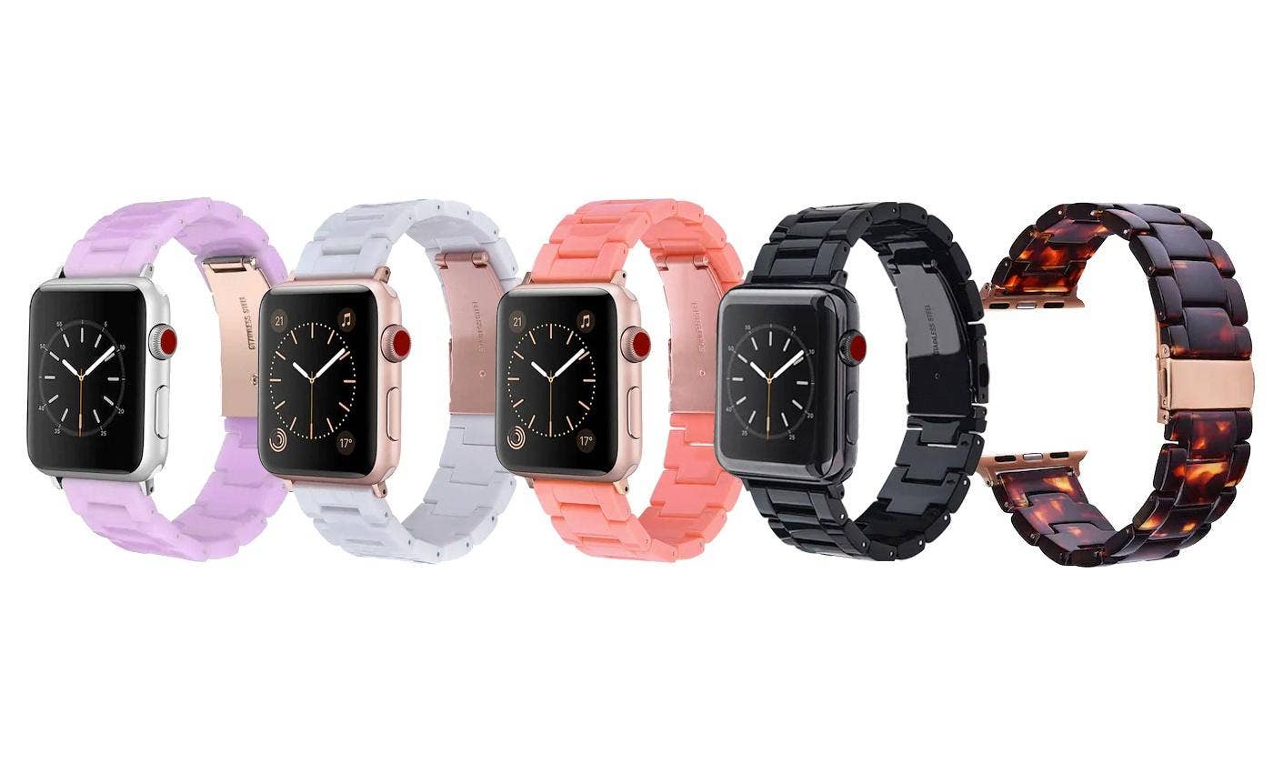 Resin Bracelet Light Weight Bands for Apple Watch: 38/40/41mm / Pink