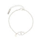 Dainty Bracelet - Silver Double Heart