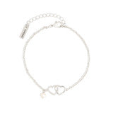 Load image into Gallery viewer, Dainty Bracelet - Silver Double Heart