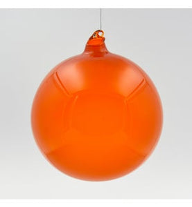 6" Prism Red Bubblegum Glass Ball Ornament