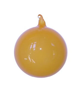 6" Yellow Bubblegum Glass Ball Ornament