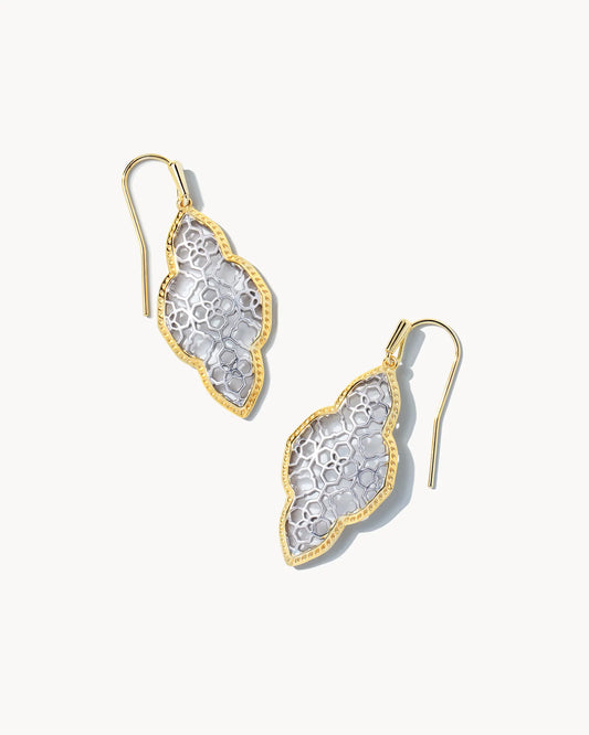 ABBIE DROP EARRINGS GOLD - RHODIUM MIX