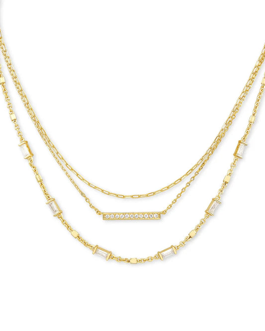 ADDISON MULTI STRAND NECKLACE GOLD METAL