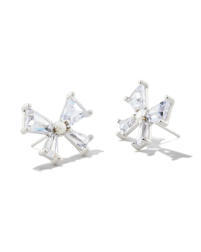 BLAIR BOW STUD EARRINGS Silver