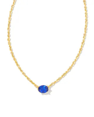 CAILIN CRYSTAL PENDANT NECKLACE BLUE