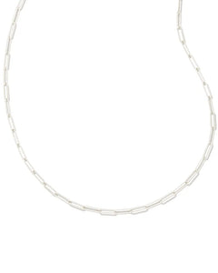 COURTNEY PAPERCLIP NECKLACE SILVER