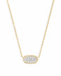 ELISA SHORT PENDANT NECKLACE GOLD - RHODIUM FILIGREE MIX)