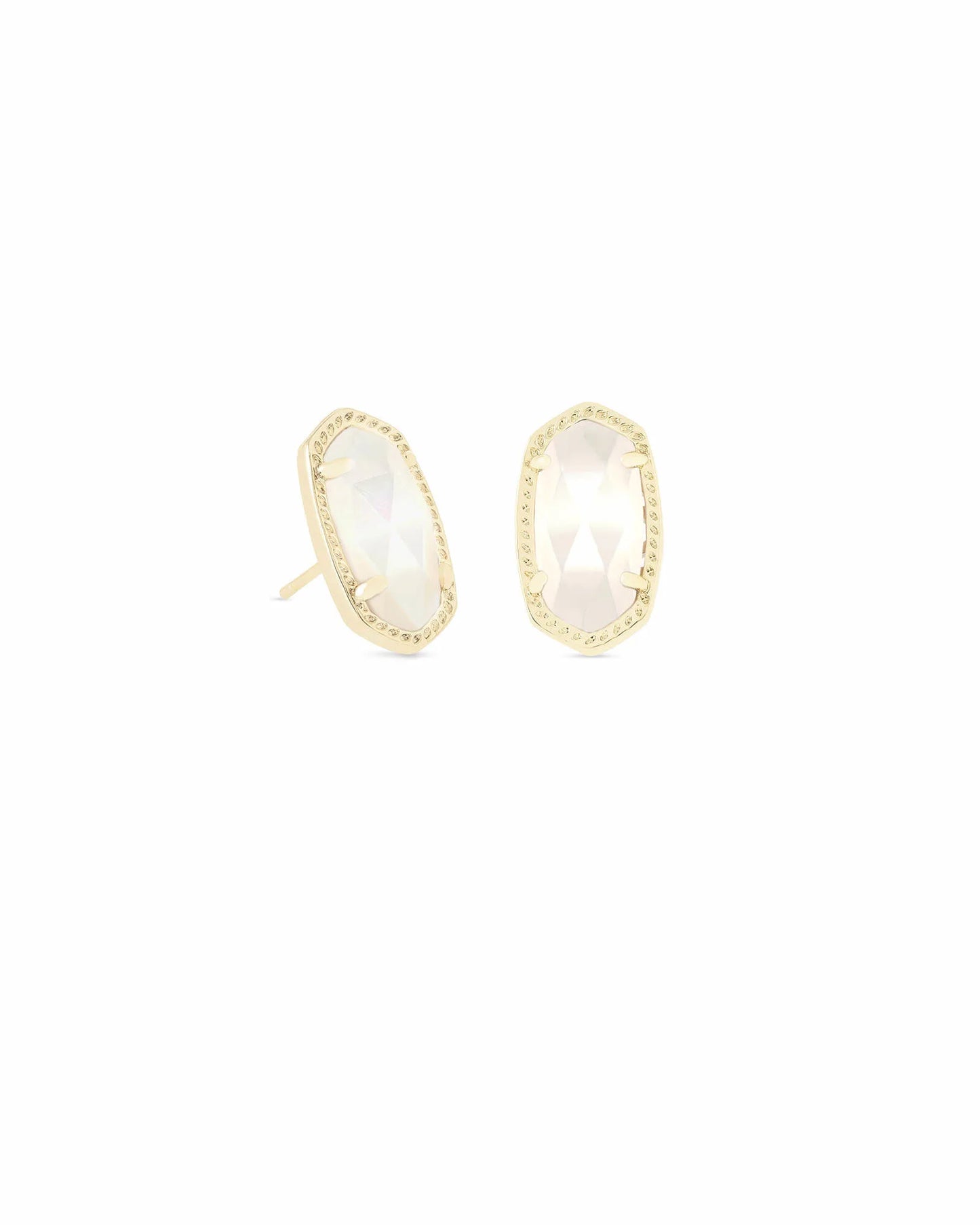 ELLIE STUD EARRINGS GOLD IVORY MOTHER OF PEARL