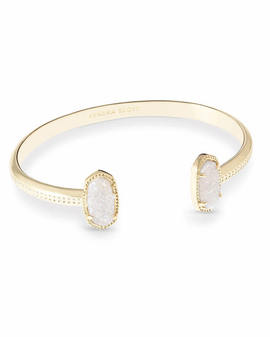 ELTON CUFF BRACELET GOLD PLATINUM DRUSY