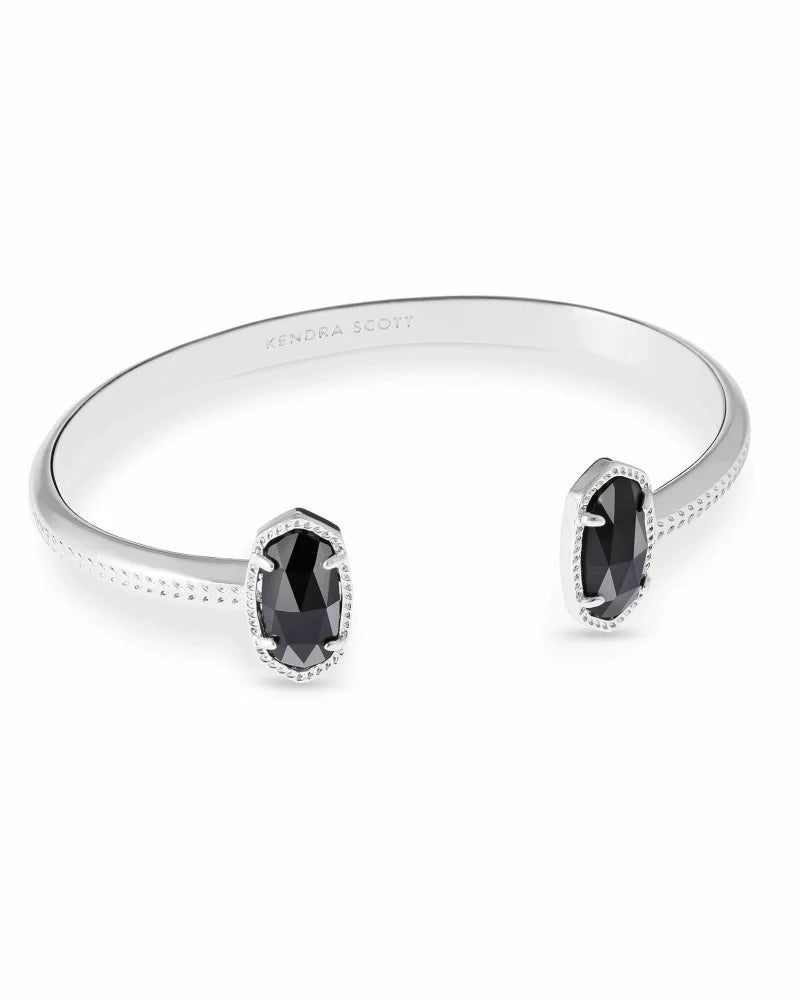 ELTON CUFF BRACELET RHODIUM BLACK