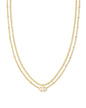 EMILIE MULTI STRAND NECKLACE GOLD IRIDESCENT DRUSY