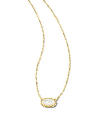 GRAYSON STONE PENDANT NECKLACE GOLD IVORY MOTHER OF PEARL