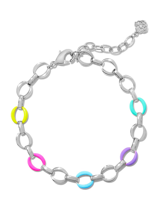 KELSEY CHAIN BRACELET SILVER MULTI MIX