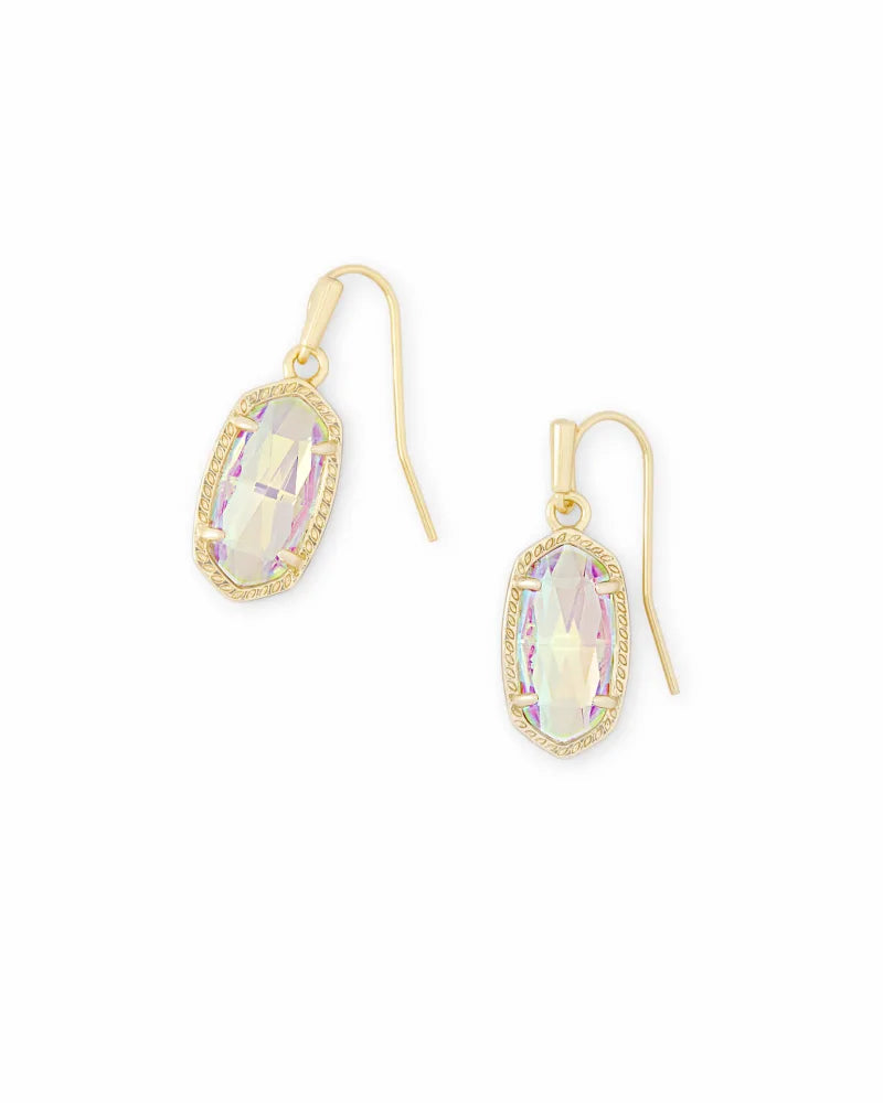 LEE DROP EARRINGS GOLD DICHROIC GLASS