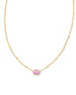 MINI ELISA SATELLITE SHORT PENDANT NECKLACE GOLD FUCHSIA MAGNESITE