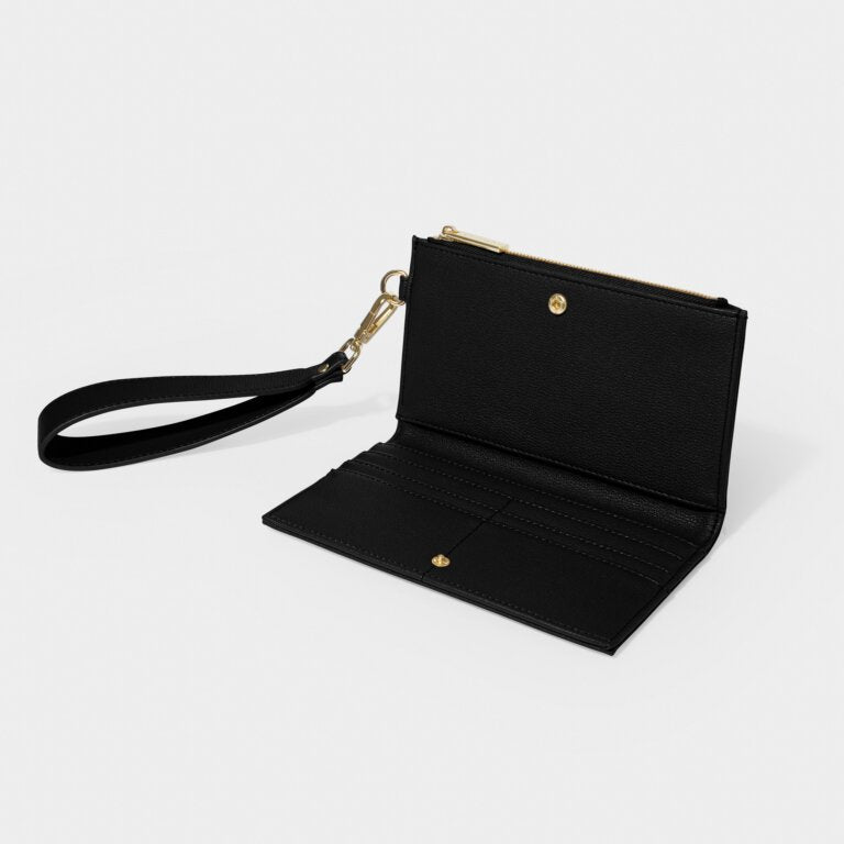 Katie Loxton Zana Fold Out Wristlet Wallet Black