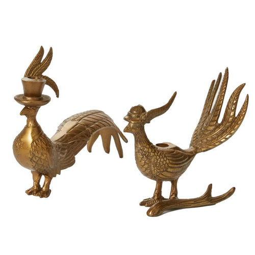 E+E Pheasant Candlestick Holder - 2 Assorted Emerson and Avery