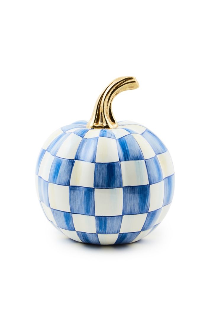 Mackenzie-Childs Royal Check Mini Pumpkin