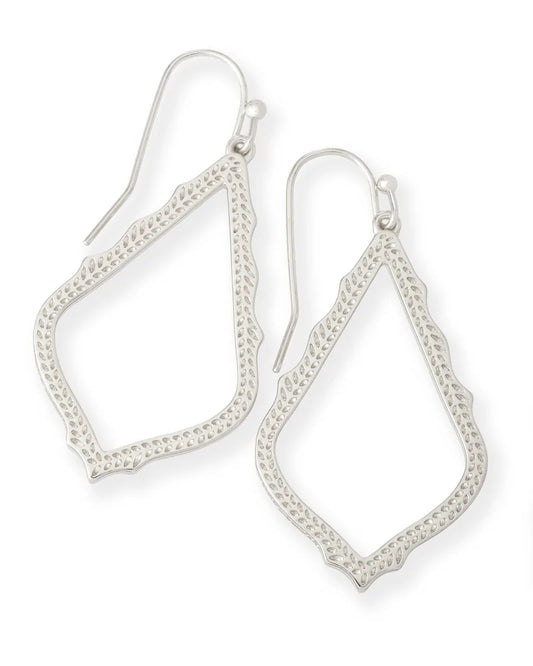 SOPHIA EARRINGS RHODIUM METAL