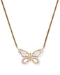 DOLLY PARTON ENAMEL BUTTERFLY SHORT PENDANT NECKLACE VINTAGE GOLD WHITE MIX