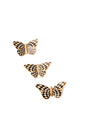 Mackenzie-Childs courtly check butterfly magnets, set of 3