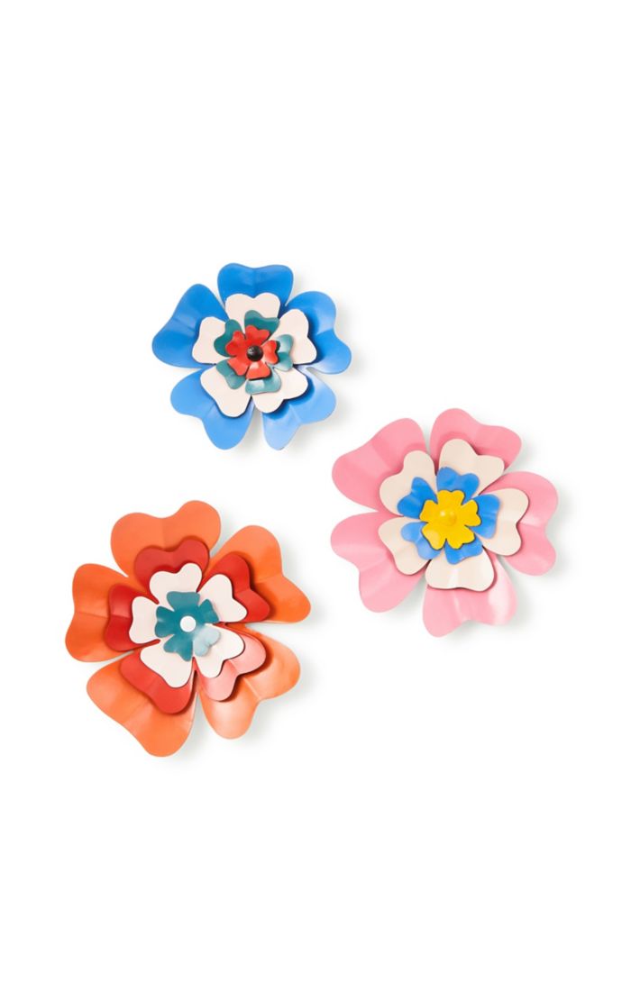 Mackenzie-Childs dolce vita flower magnets, set of 3