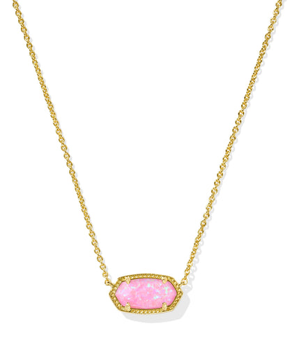 ELISA SHORT PENDANT NECKLACE GOLD CARNATION KYOCERA OPAL