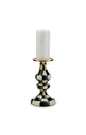 Mackenzie-Childs courtly check medium pillar candlestick