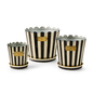 Courtly Stripe Pots & Saucers, set of 3 Mackenzie Childs