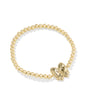 HALEY BOW STRETCH BRACELET GOLD IVORY MOTHER OF PEARL