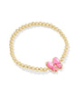 HALEY BOW STRETCH BRACELET GOLD ROSE VIOLET MOTHER OF PEARL