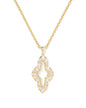 ABBIE CRYSTAL LONG PENDANT NECKLACE GOLD NEUTRAL MIX