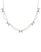 BOW STRAND NECKLACE SILVER