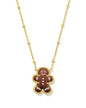 GINGERBREAD SHORT PENDANT NECKLACE GOLD BROWN GOLDSTONE