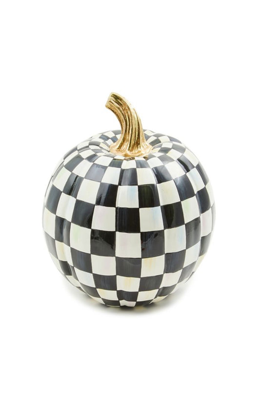 Mackenzie-Childs Courtly Check glossy small pumpkin