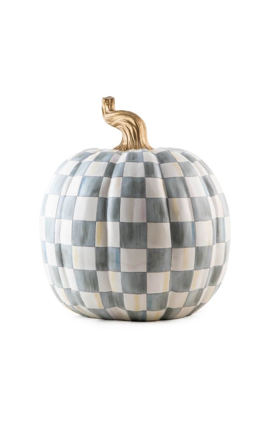 Mackenzie-Childs Sterling Check Large Pumpkin