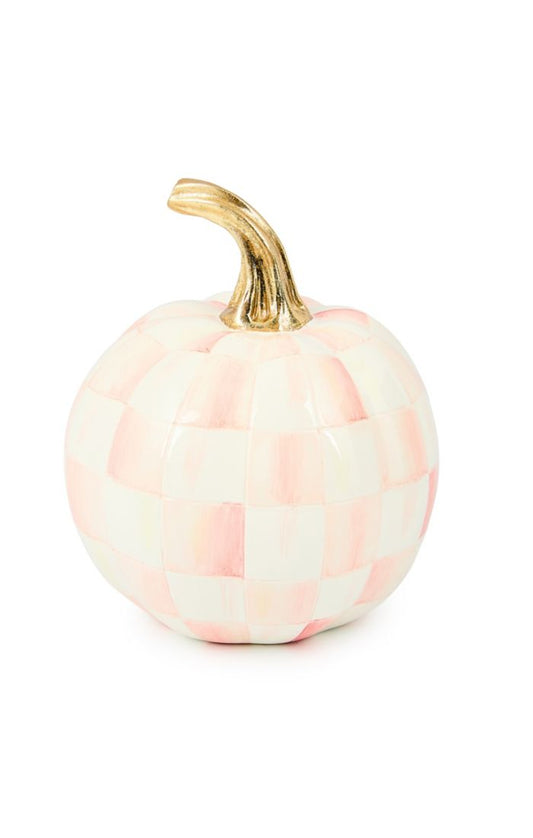 Mackenzie-Childs Rosy Check Mini Pumpkin