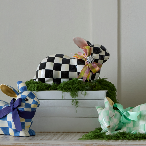 Courtly Check Resting Bunny Mackenzie Childs