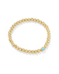 MINI ELAINA STRETCH BRACELET GOLD LIGHT TEAL KYOCERA OPAL