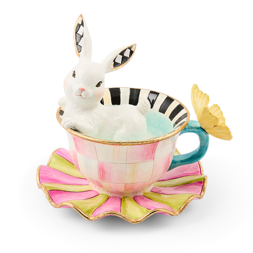 Frolic Spring Teacup Bunny Mackenzie Childs