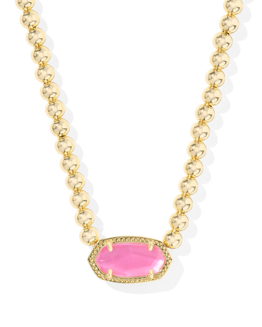 ELISA BEADED NECKLACE GOLD AZALEA ILLUSION